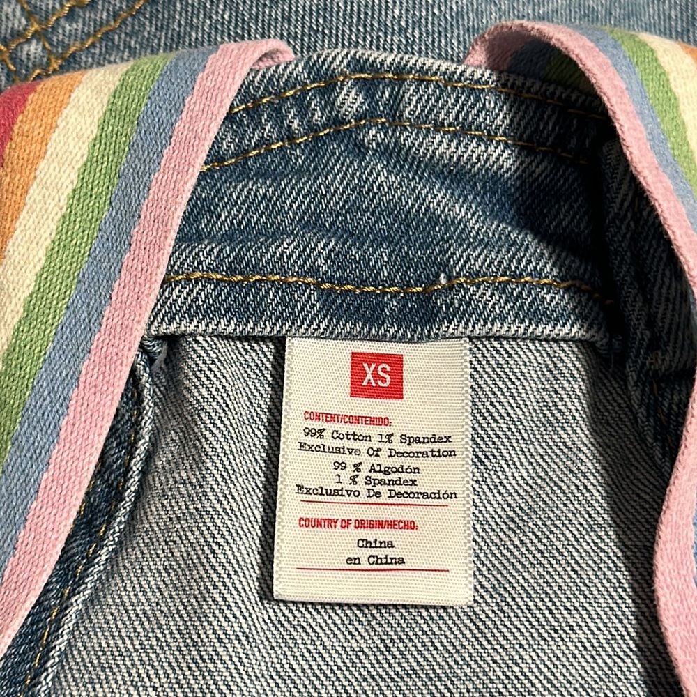 Pastel Rainbow Denim Oversized "Queen" Over-Alls - Picture 12 of 13